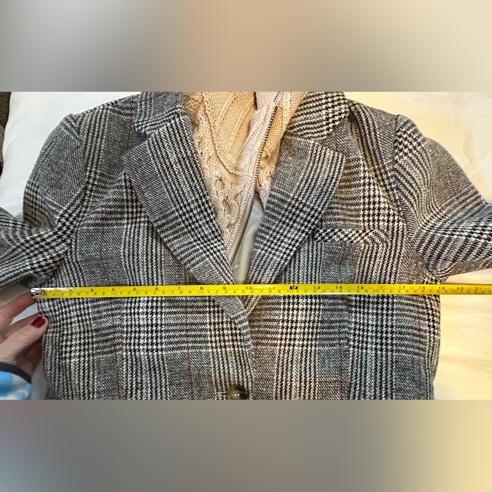 Fate Plaid Blazer with Removable Sweater Dickie Insert and Cuffs Size Small - Picture 7 of 10